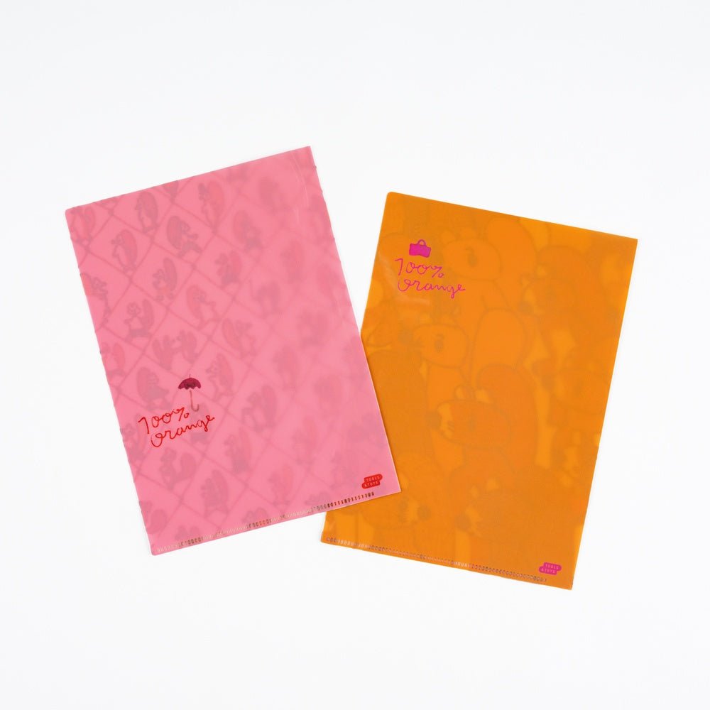 100%ORANGE: Hobonichi Folder Set of 2 for A5 Size - Squirrel Squadron Boston General Store