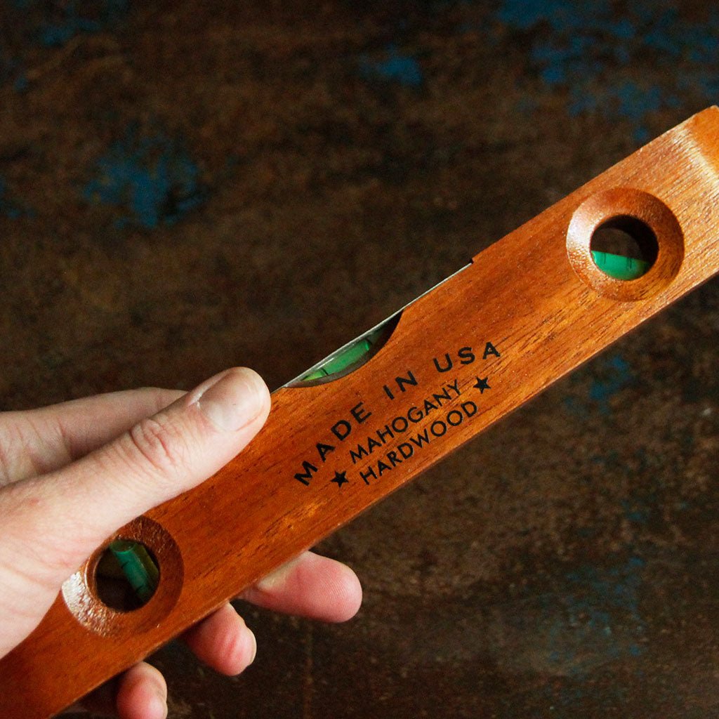 9" Mahogany Wood Torpedo Level Boston General Store