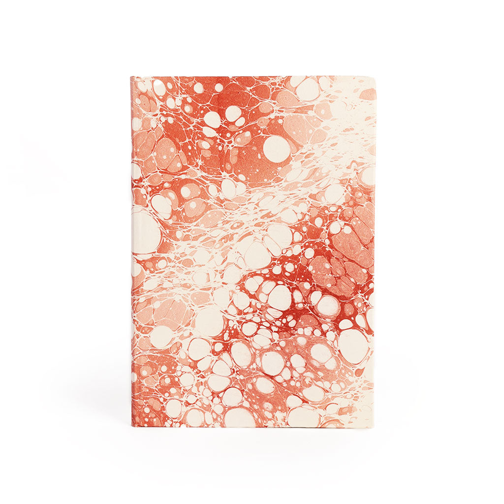 Hardcover Marbled Paper Notebook Blank Pages B5 (Pink+Red+White)  at Boston General Store