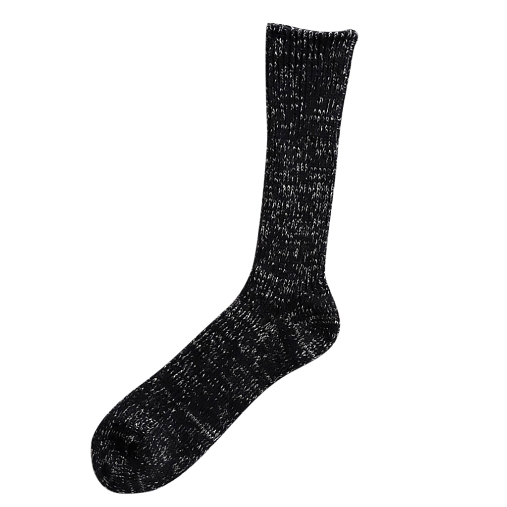 Hemp Cotton Ribbed Socks Black Small  at Boston General Store