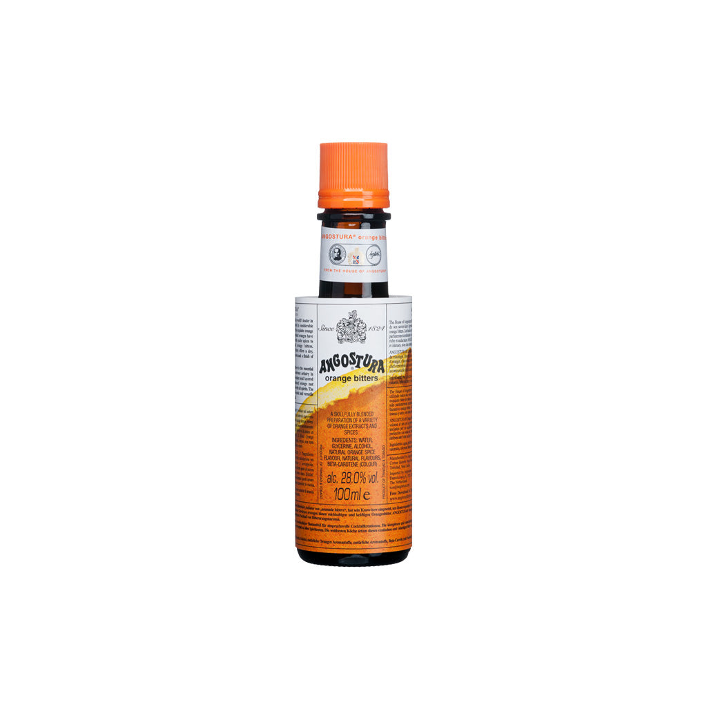 Bottle of Angostura Orange Bitters on a white background