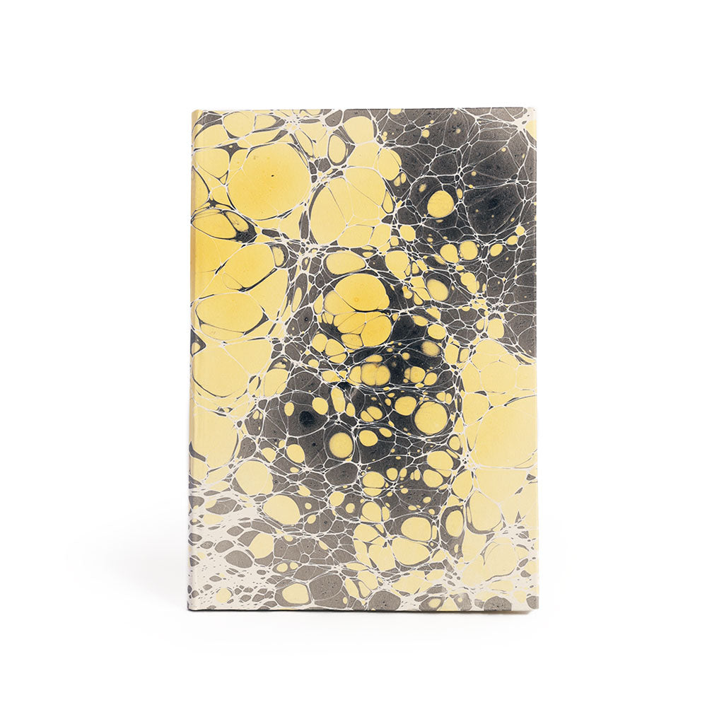 Hardcover Marbled Paper Notebook Blank Pages B2 (Navy + Gold)  at Boston General Store