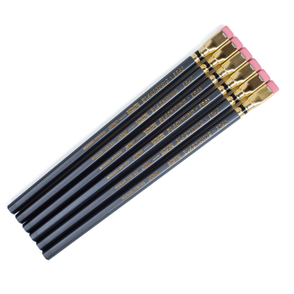 Set of gray Blackwing Eras pencils.