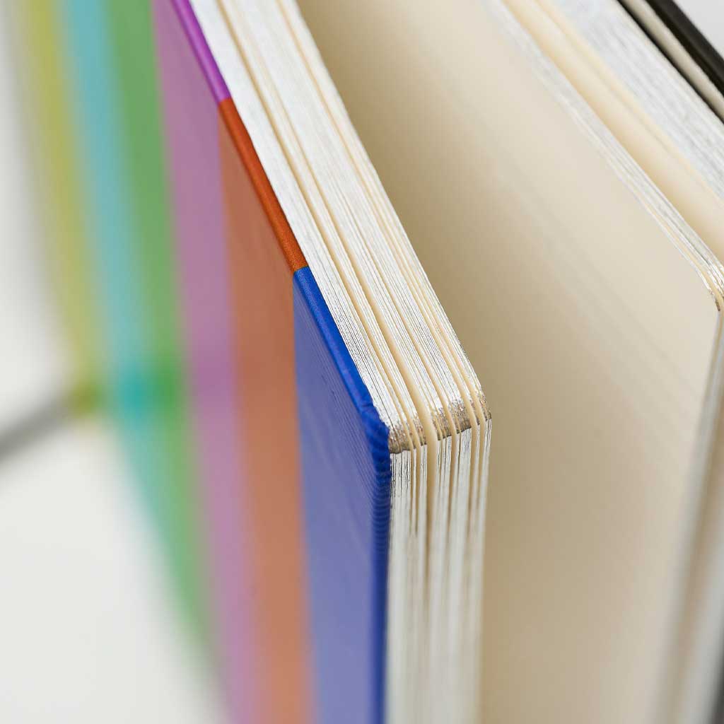 Blackwing 343 notebook with silver gilded edged pages and colorful cover