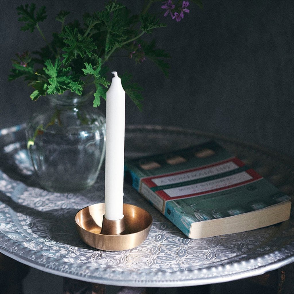 Brass Candleholder, Bowl Boston General Store