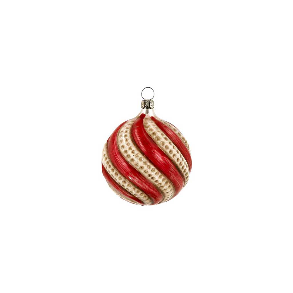 Candy Cane Glass Ball Ornament Boston General Store