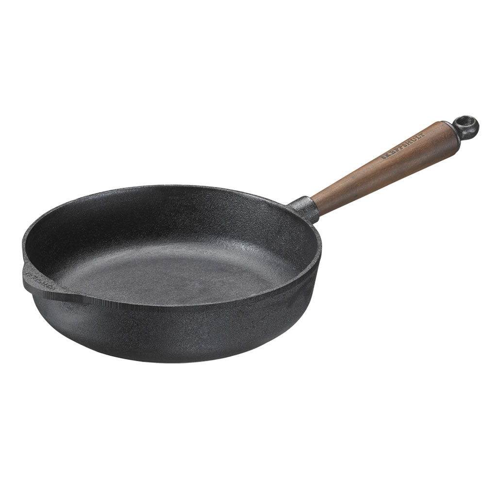 Cast Iron Deep Skillet 9.75" with Walnut Handle Boston General Store