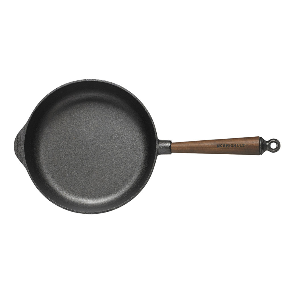 Cast Iron Deep Skillet 9.75" with Walnut Handle Boston General Store