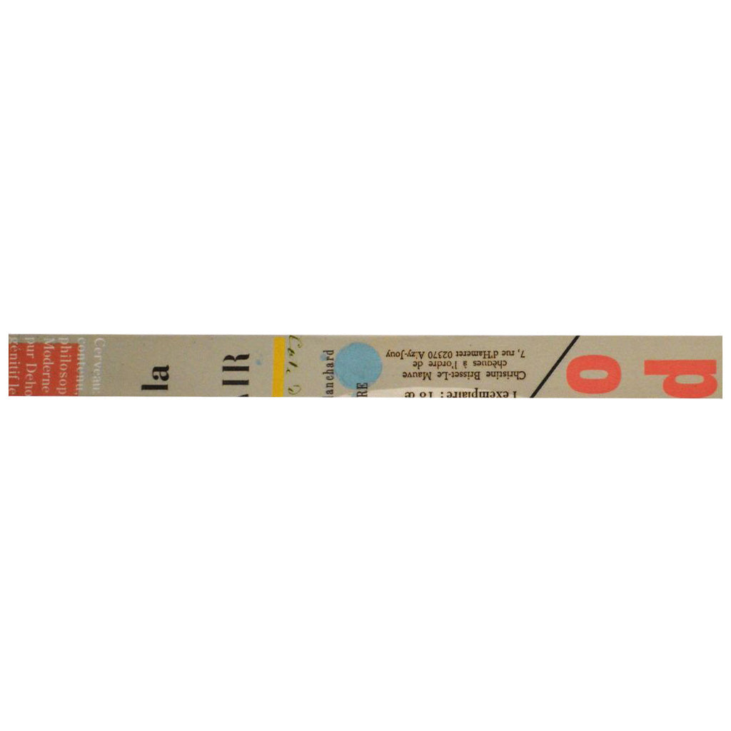 A long strip of Collage C washi tape design from Yoko Inoue's CRAFT Log washi tape by Classiky