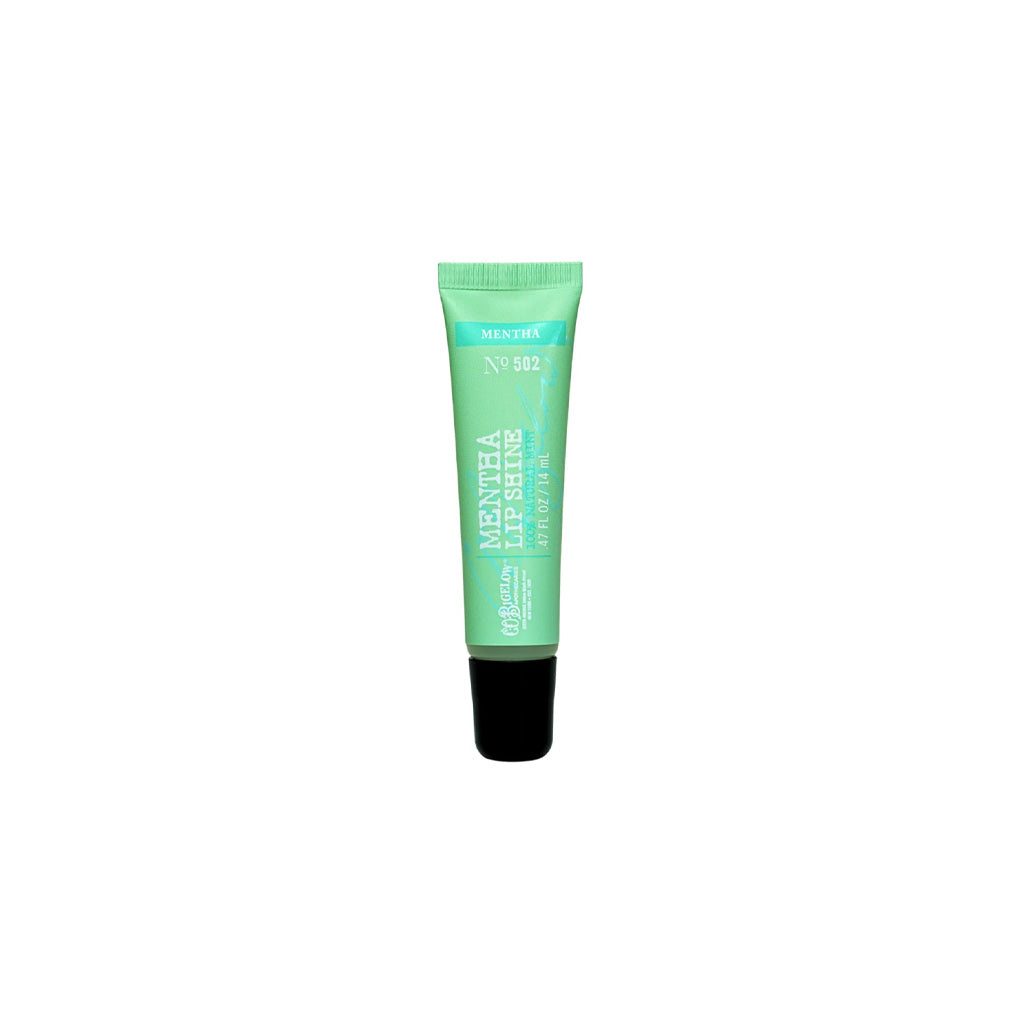 Single tube of mentha lip shine balm.