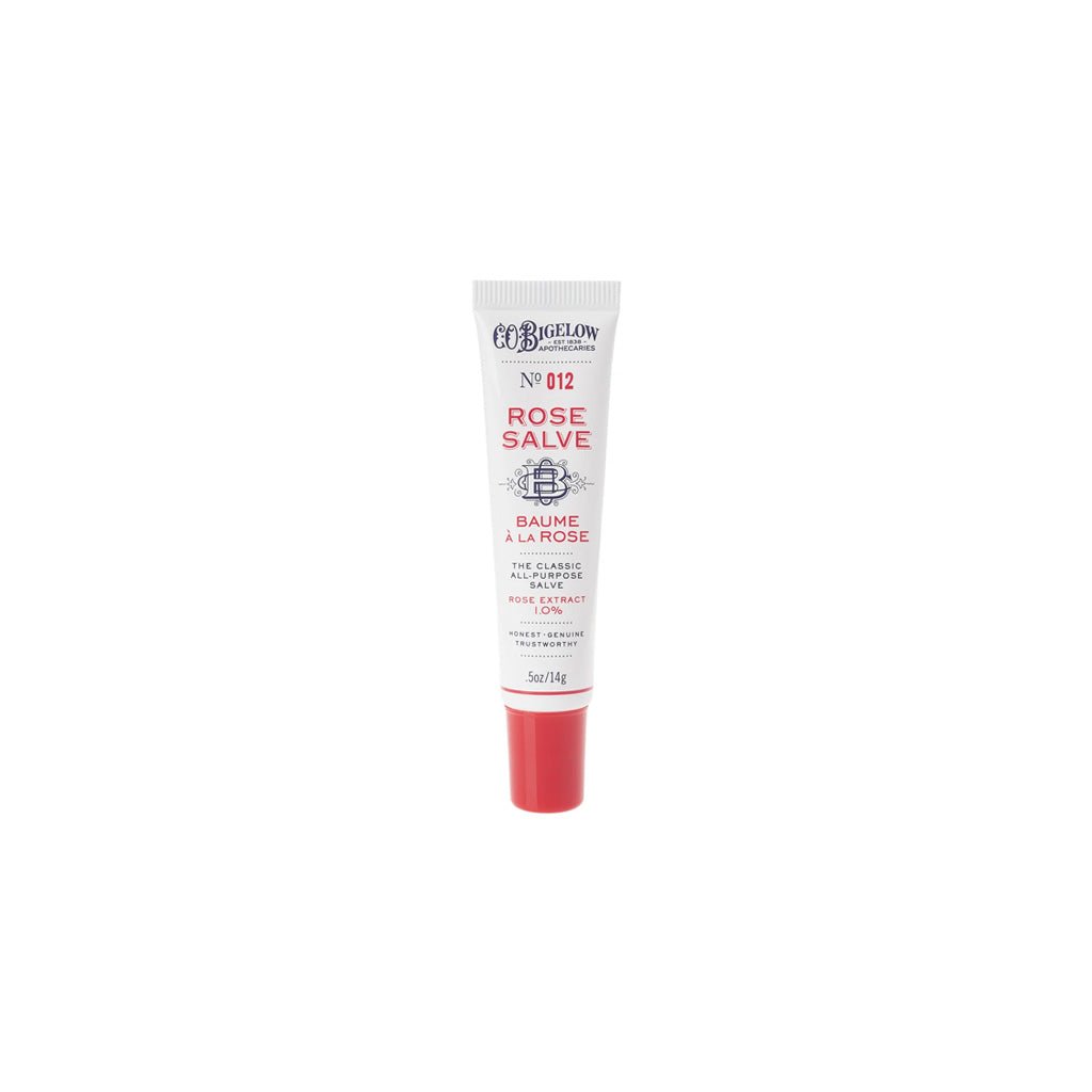 Single tube of rose salve lip balm.