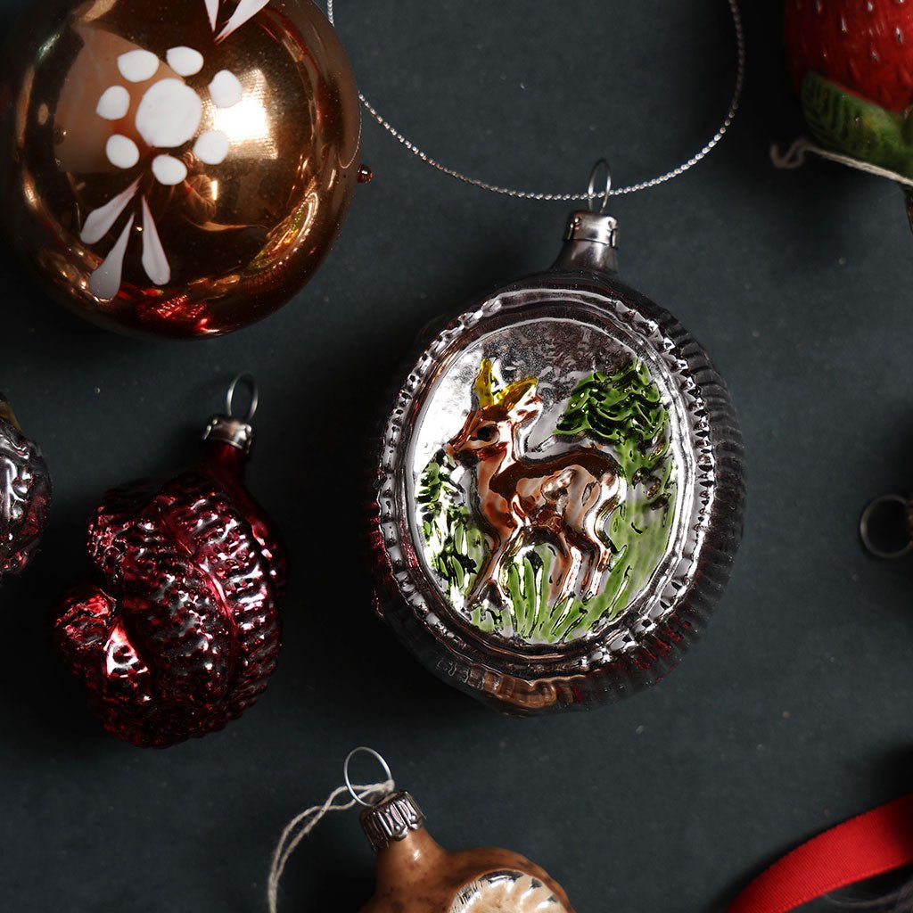 Deer Glass Ornament Boston General Store