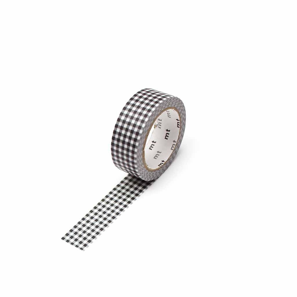 MT Patterns Washi Tape Delicate Checkered Black   at Boston General Store
