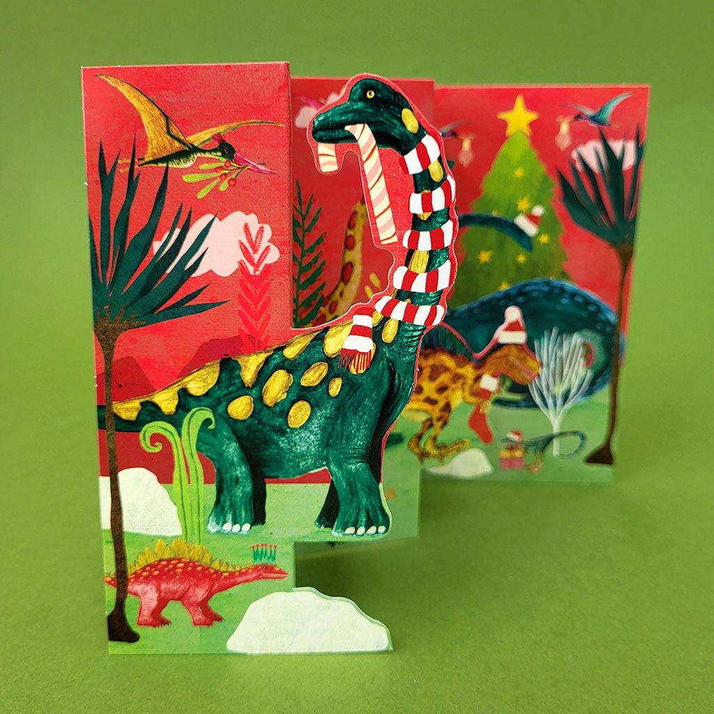 Dino Mighty Christmas Tri - Fold Card Pack Boston General Store