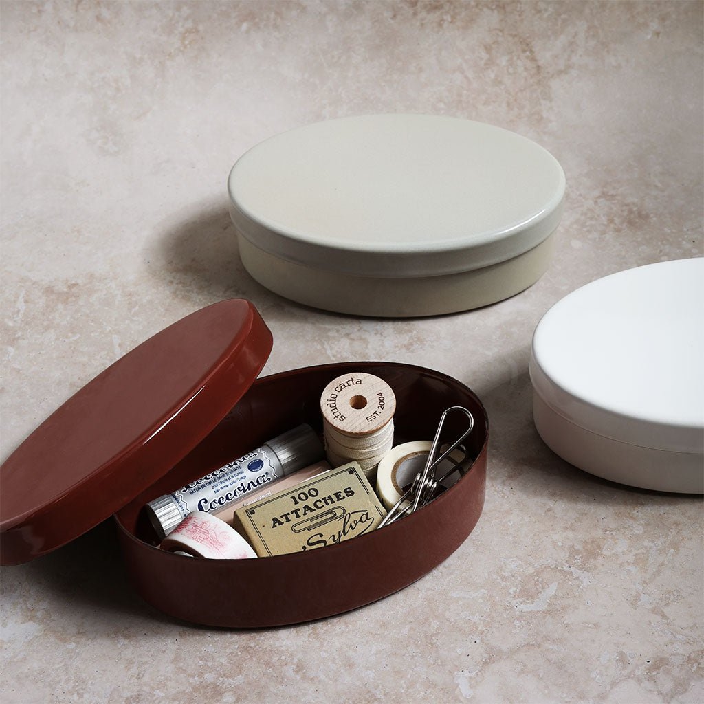 Enamel Oval Box Boston General Store