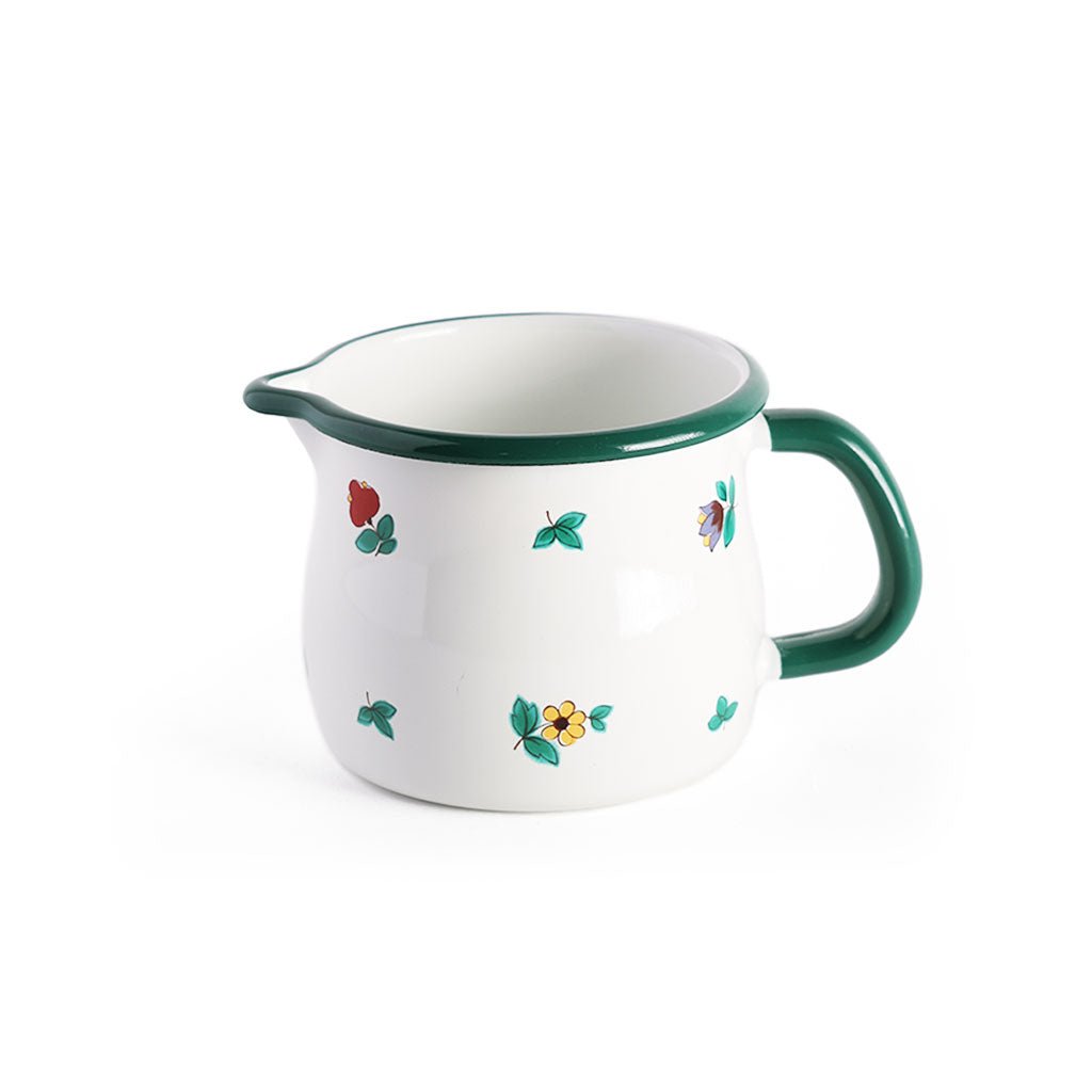 Enamel Pouring Jug: Floral Design Boston General Store