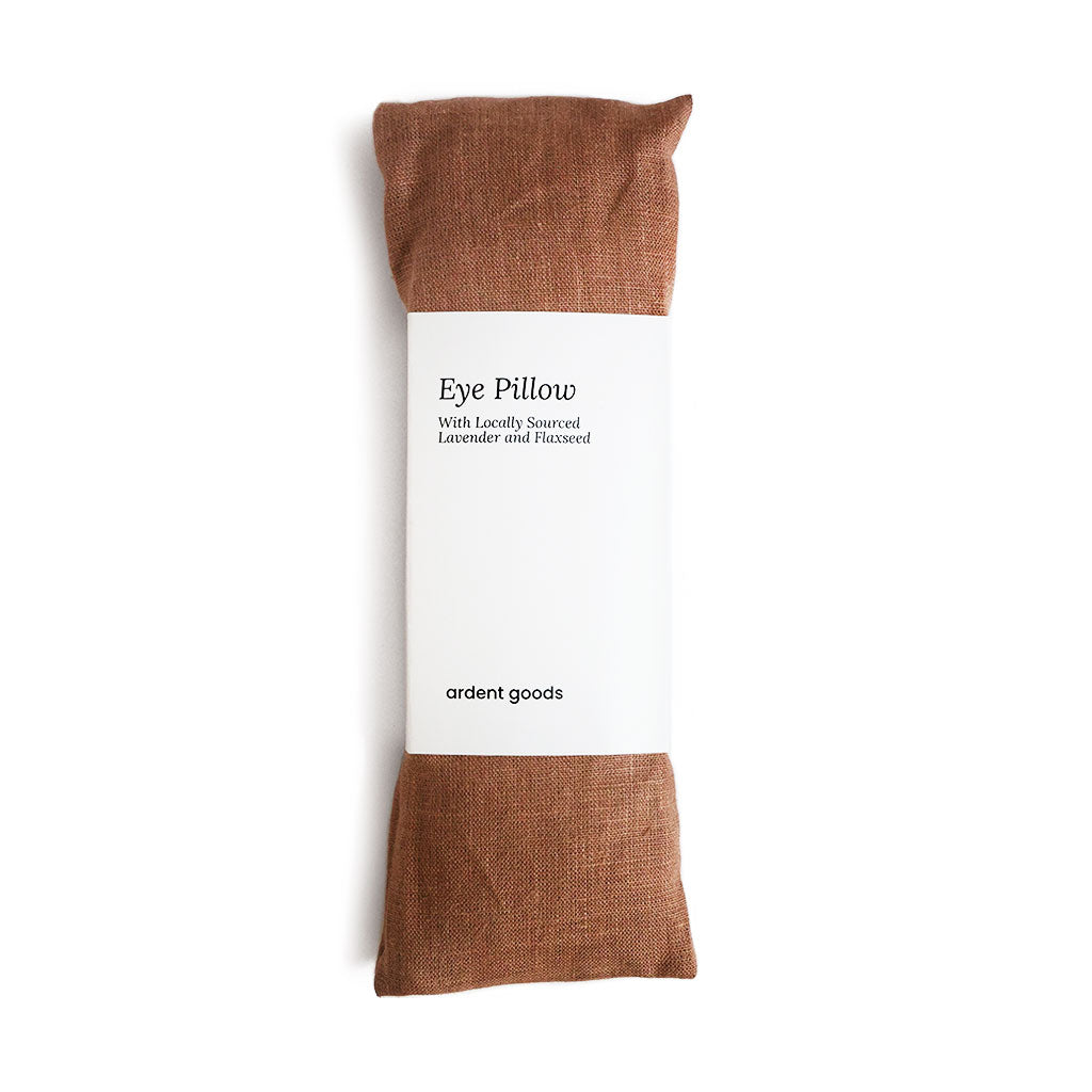 Linen Eye Pillow with Slipcover Tawny   at Boston General Store