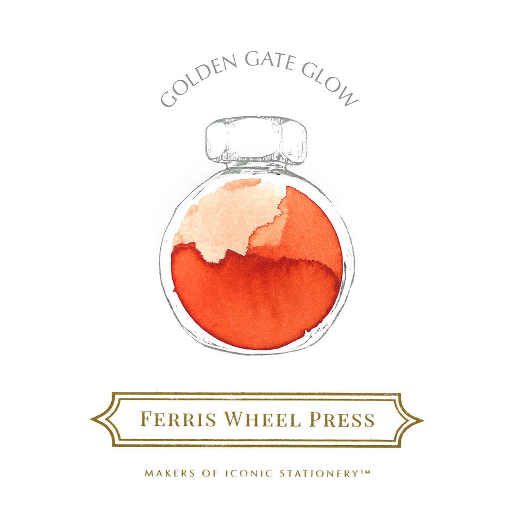 Product packaging with watercolor design and 'Ferris Wheel Press' branding on a white background
