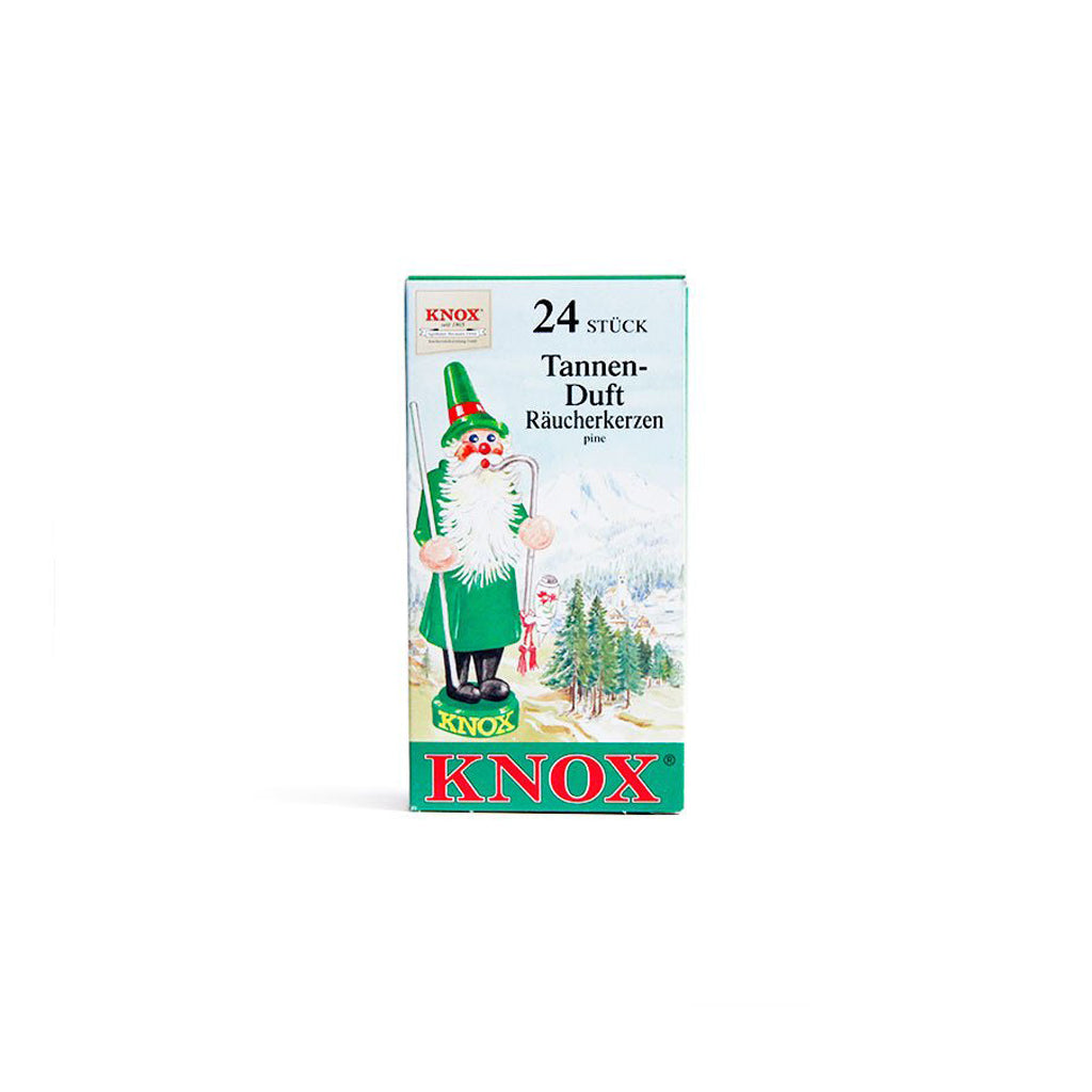 Green box of KNOX incense cones on white background