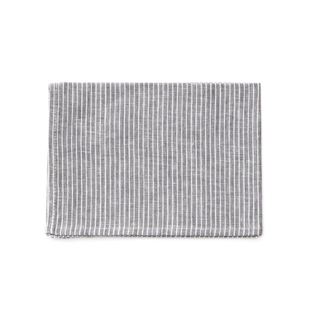 Fog Linen Kitchen Cloth: Grey White Stripe Boston General Store