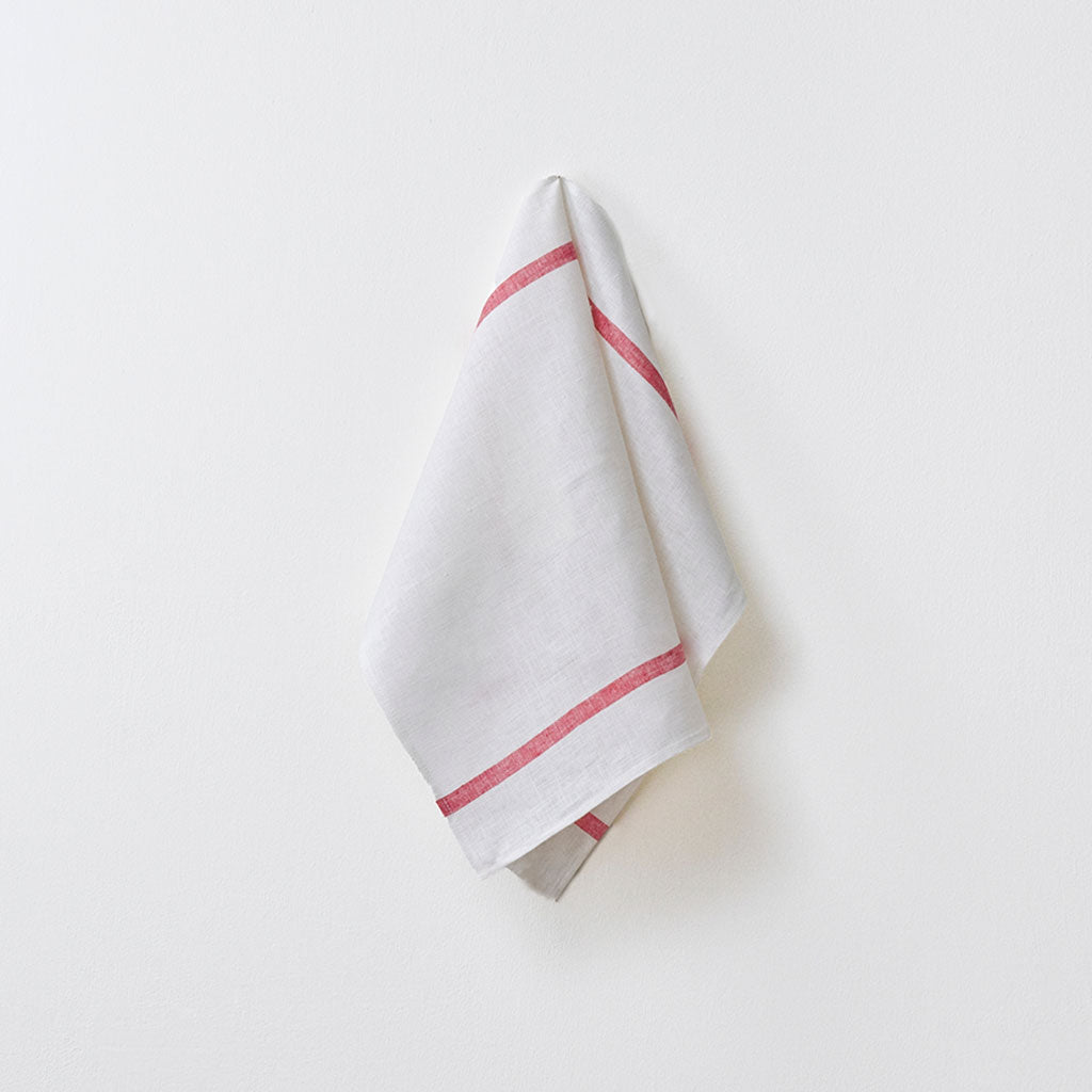 Fog Linen Kitchen Cloth: Red Stripe Boston General Store