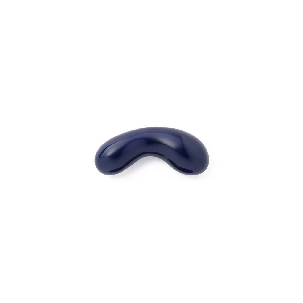 Glossy navy blue two pen rest on white background