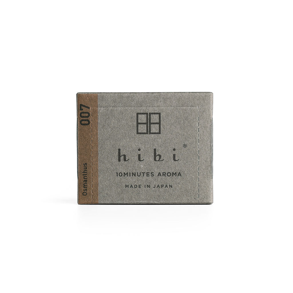 Grey box of Osmanthus scented Hibi incense matches