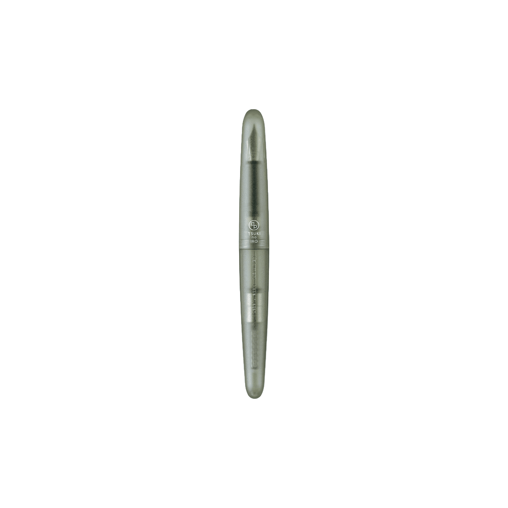 Kakimori fountain pen in frosted dark green-gray body on white background