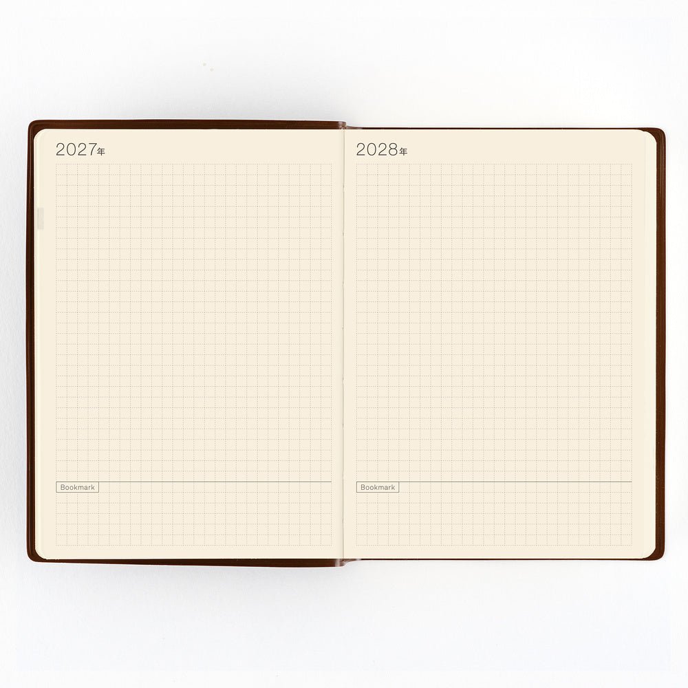 A Hobonichi Techo 5-year planner, for the years 2027-2031