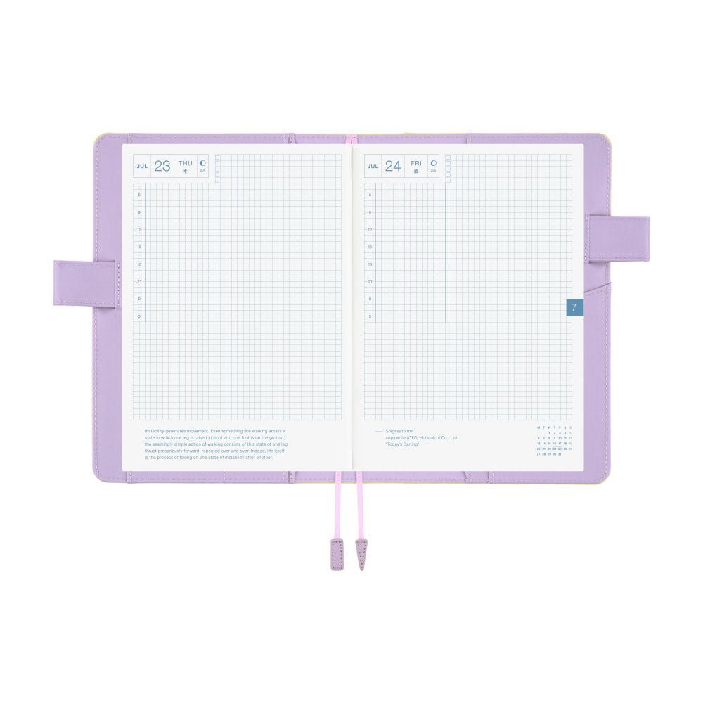 Hobonichi Techo Cousin A5 2026 - Book with Cover - Colors: Honey Lilac Boston General Store
