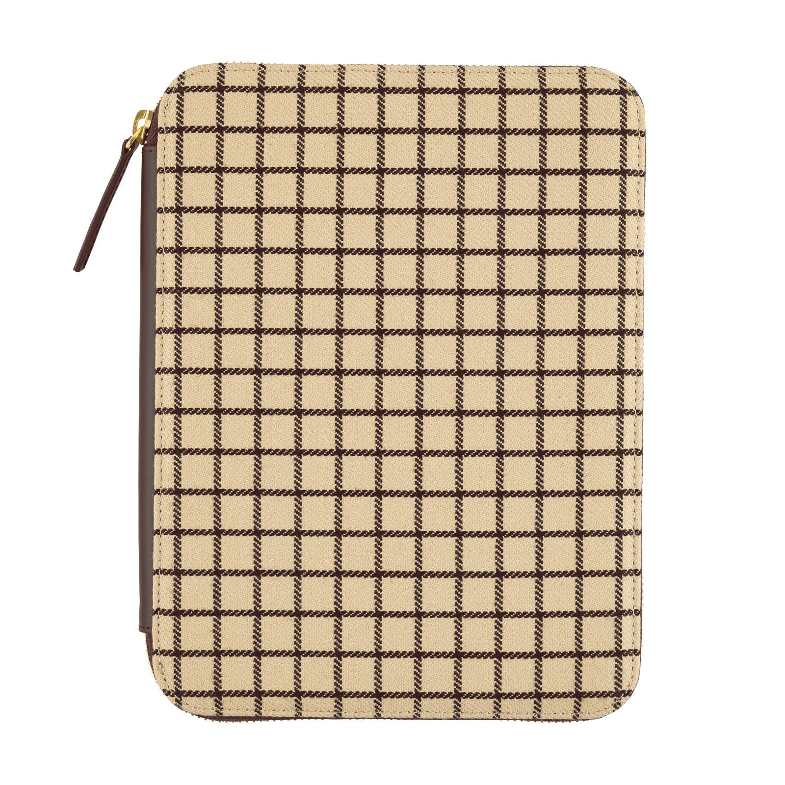 Hobonichi Techo Cover Cousin A5 - Taut Zipped (Café au Lait Plaid) (Cover Only. No Book) Boston General Store