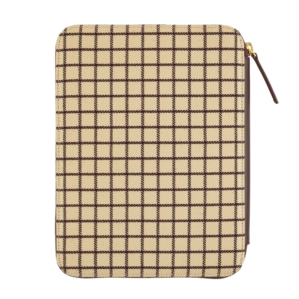 Hobonichi Techo Cover Cousin A5 - Taut Zipped (Café au Lait Plaid) (Cover Only. No Book) Boston General Store