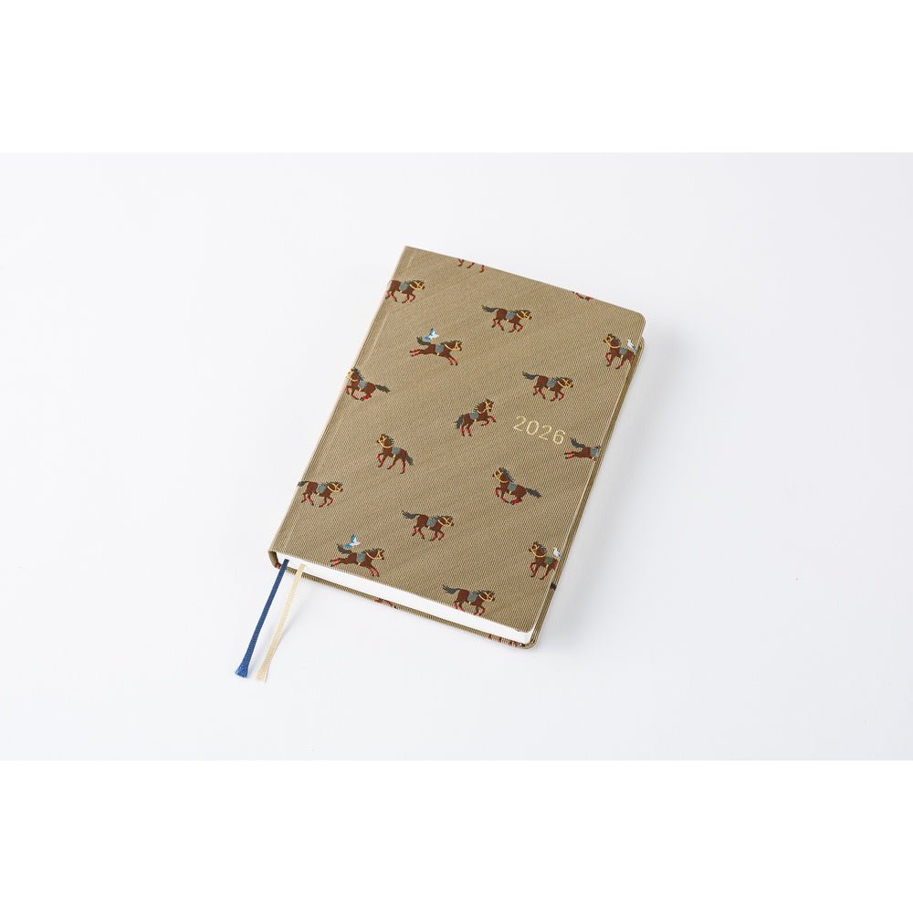 Hobonichi Techo HON A6 2026 - Bow & Tie: Galloping Horses Boston General Store