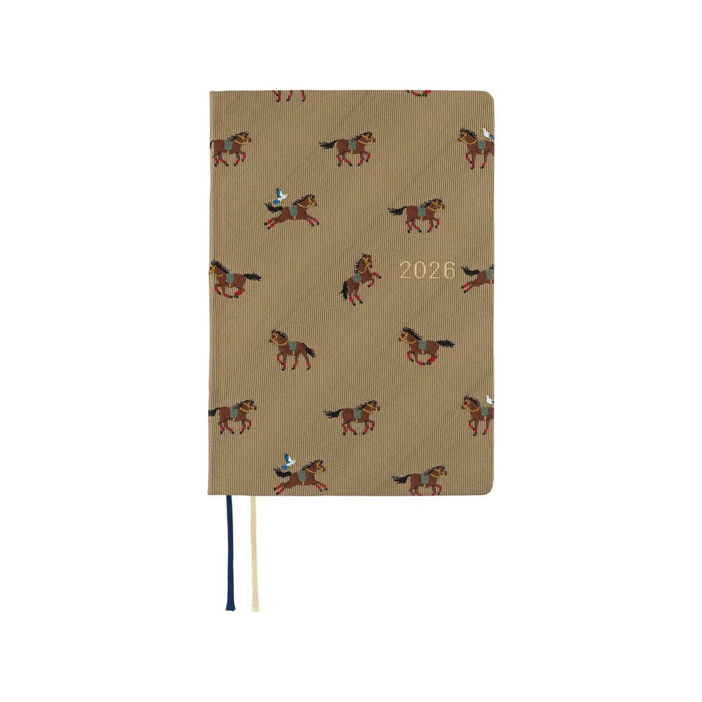 Hobonichi Techo HON A6 2026 - Bow & Tie: Galloping Horses Boston General Store