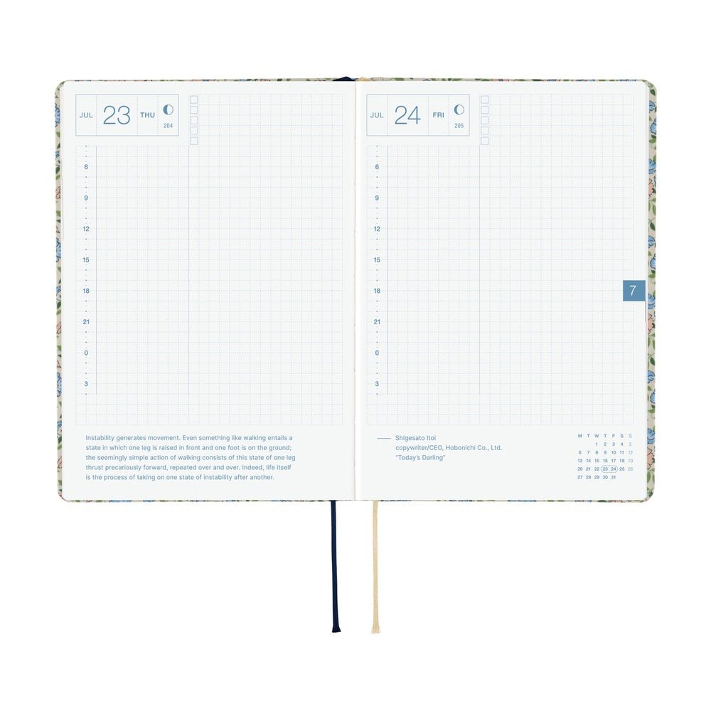 Hobonichi Techo HON A6 2026 - Liberty Fabrics: Sasha Kiora Boston General Store