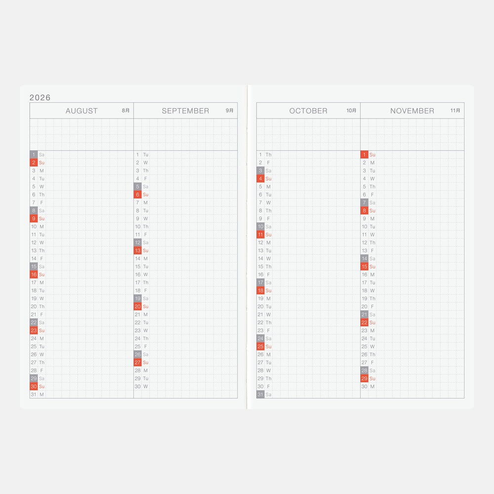 Hobonichi Techo Original A6 - 2026 Boston General Store