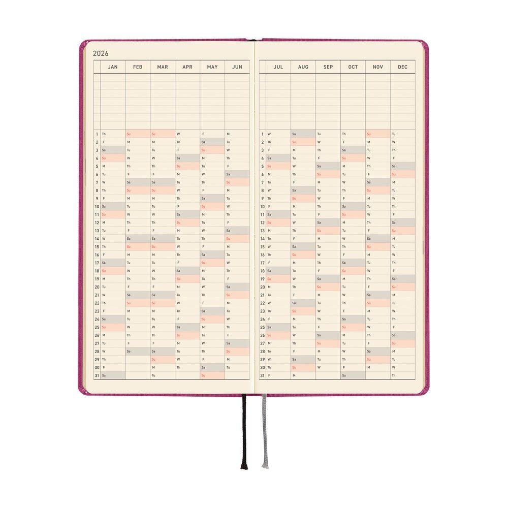 Hobonichi Techo Weeks 2026 - Colors: Peony Purple Boston General Store