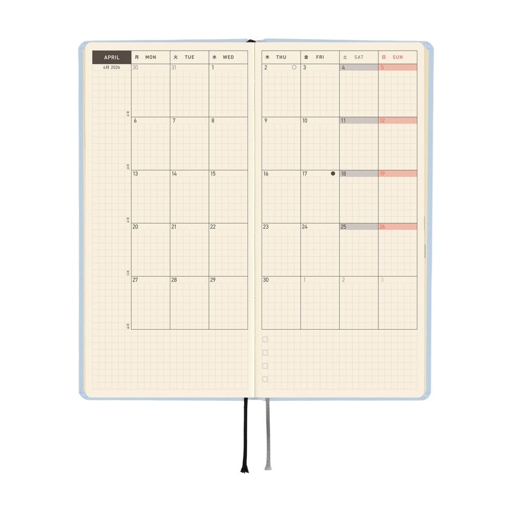 Hobonichi Techo Weeks 2026 - Colors: Sky Mist Boston General Store