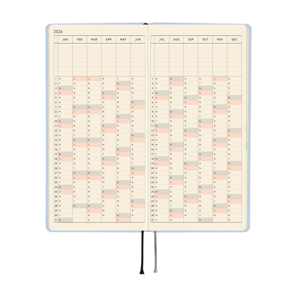 Hobonichi Techo Weeks 2026 - Colors: Sky Mist Boston General Store