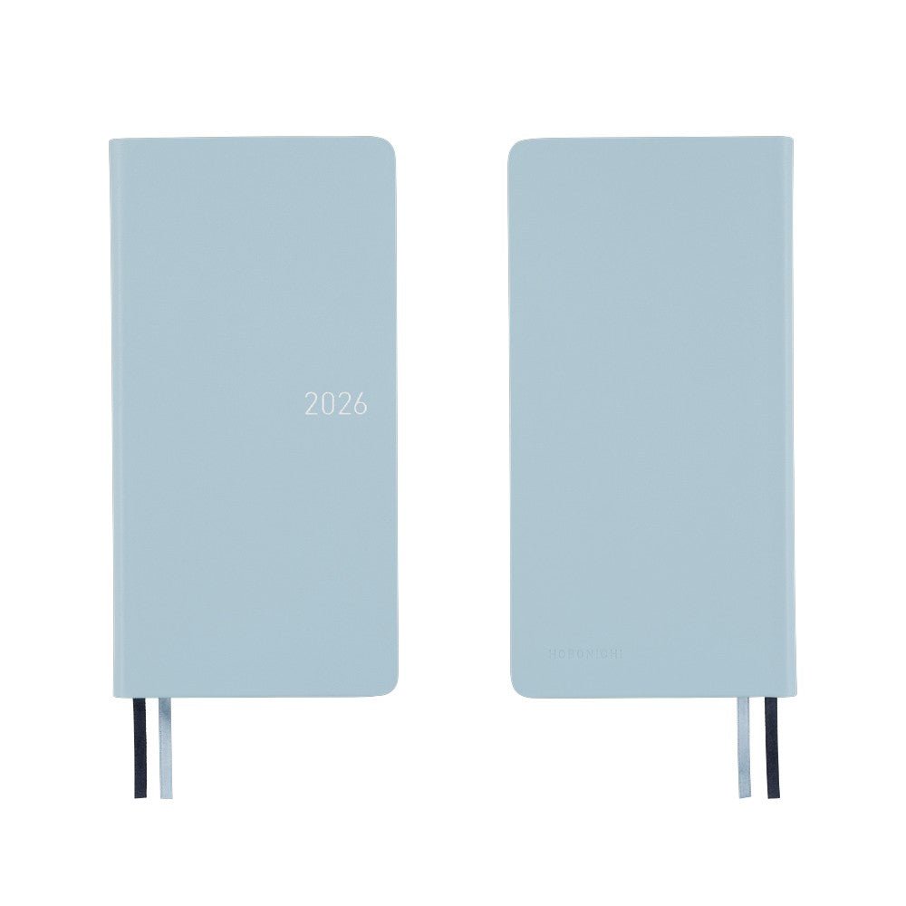 Hobonichi Techo Weeks 2026 - Leather: Snow Blue Boston General Store