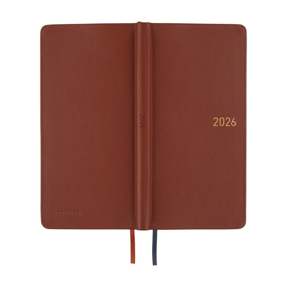 Hobonichi Techo Weeks 2026 - Leather: Wine Brown Boston General Store