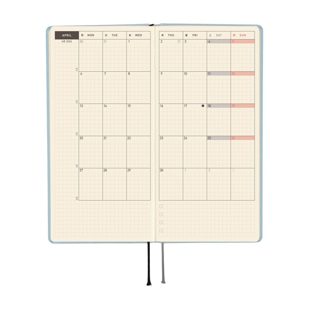 Hobonichi Techo Weeks 2026 - Paper Series: Sky Boston General Store