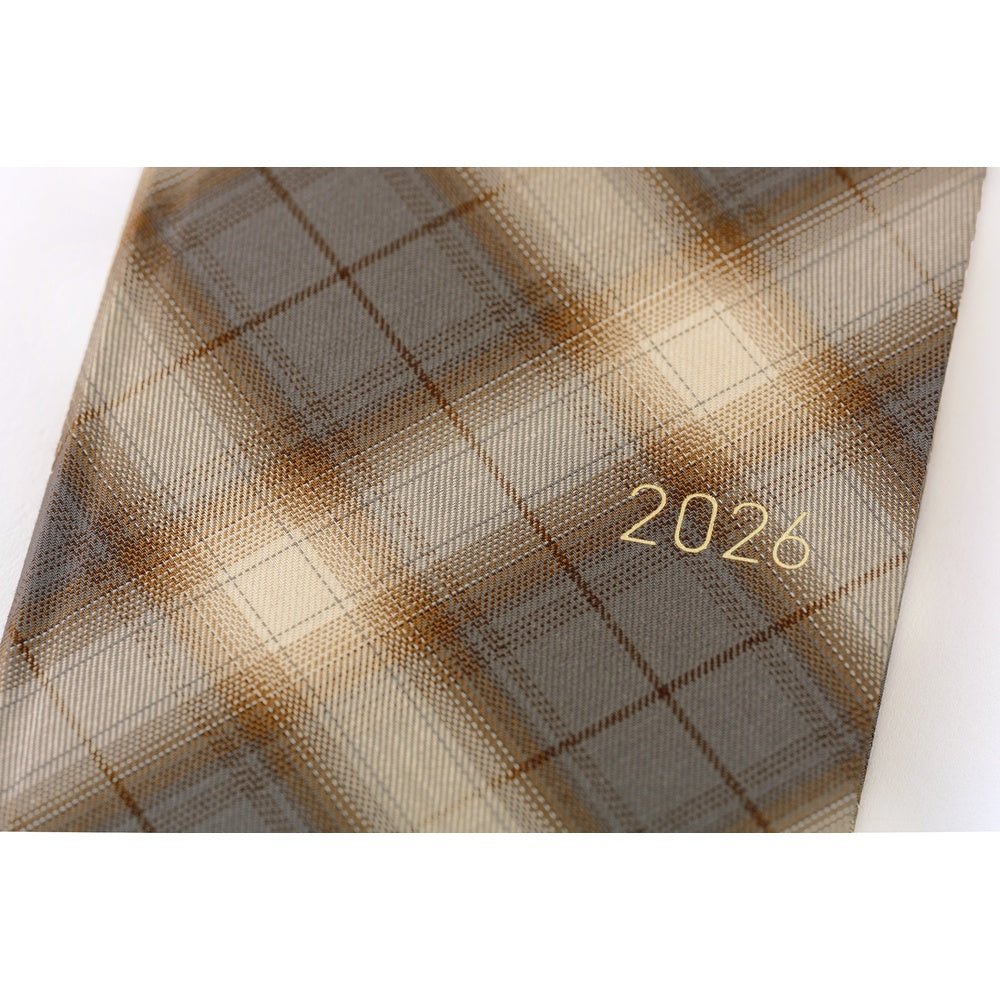 Hobonichi Techo Weeks 2026 - Shirt Fabric: Foggy Plaid Boston General Store