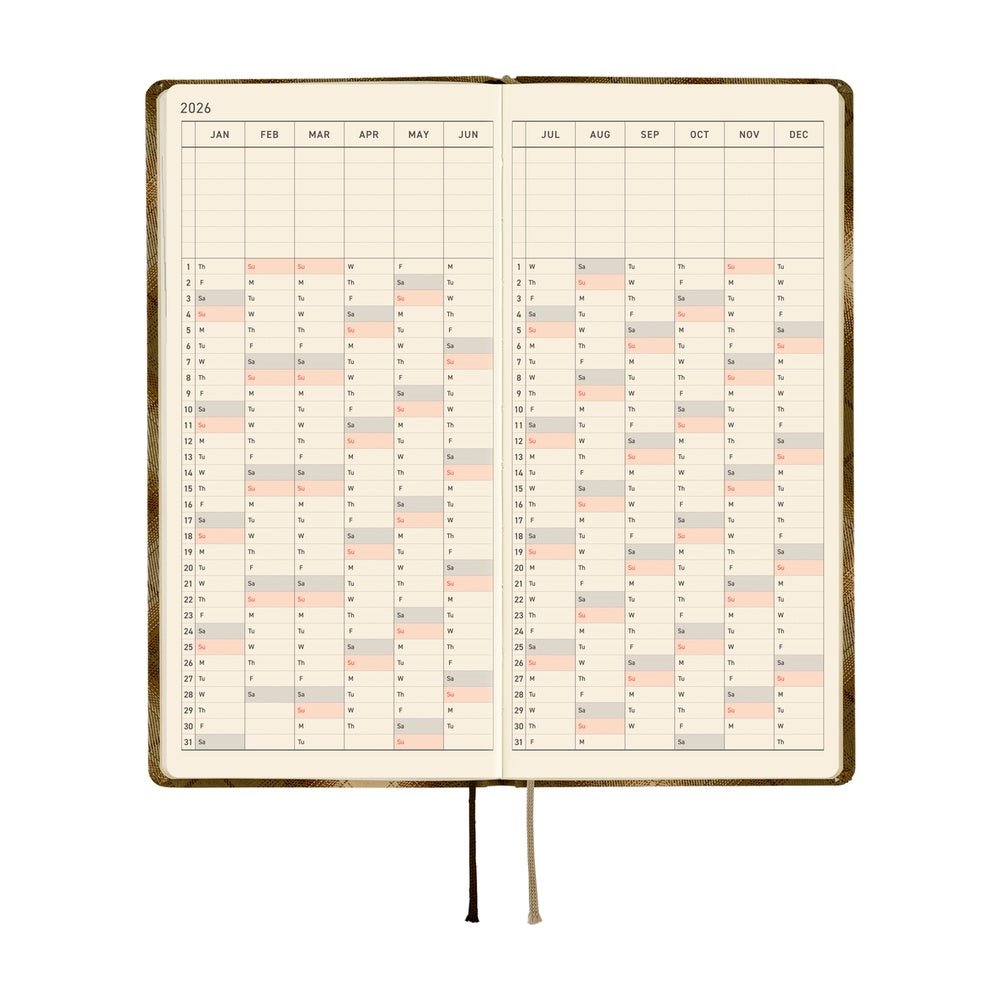 Hobonichi Techo Weeks 2026 - Shirt Fabric: Foggy Plaid Boston General Store