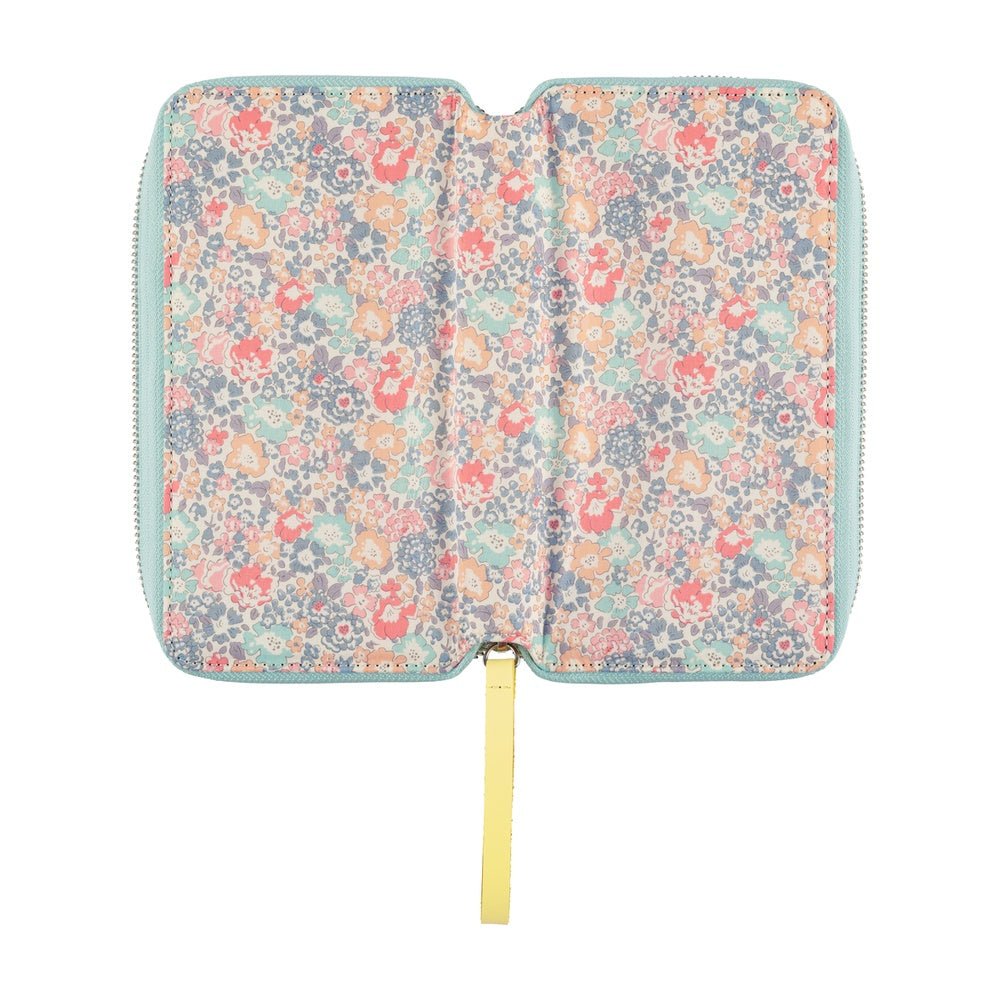 A zippered cover for the Hobonichi Techo Weeks, in a Liberty Fabric print.