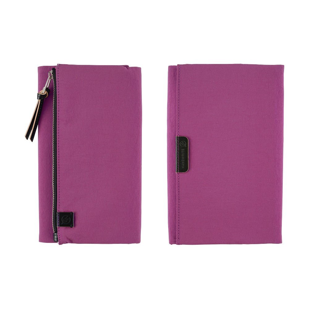 A Hobonichi Weeks Tragen cover in the color Purple.