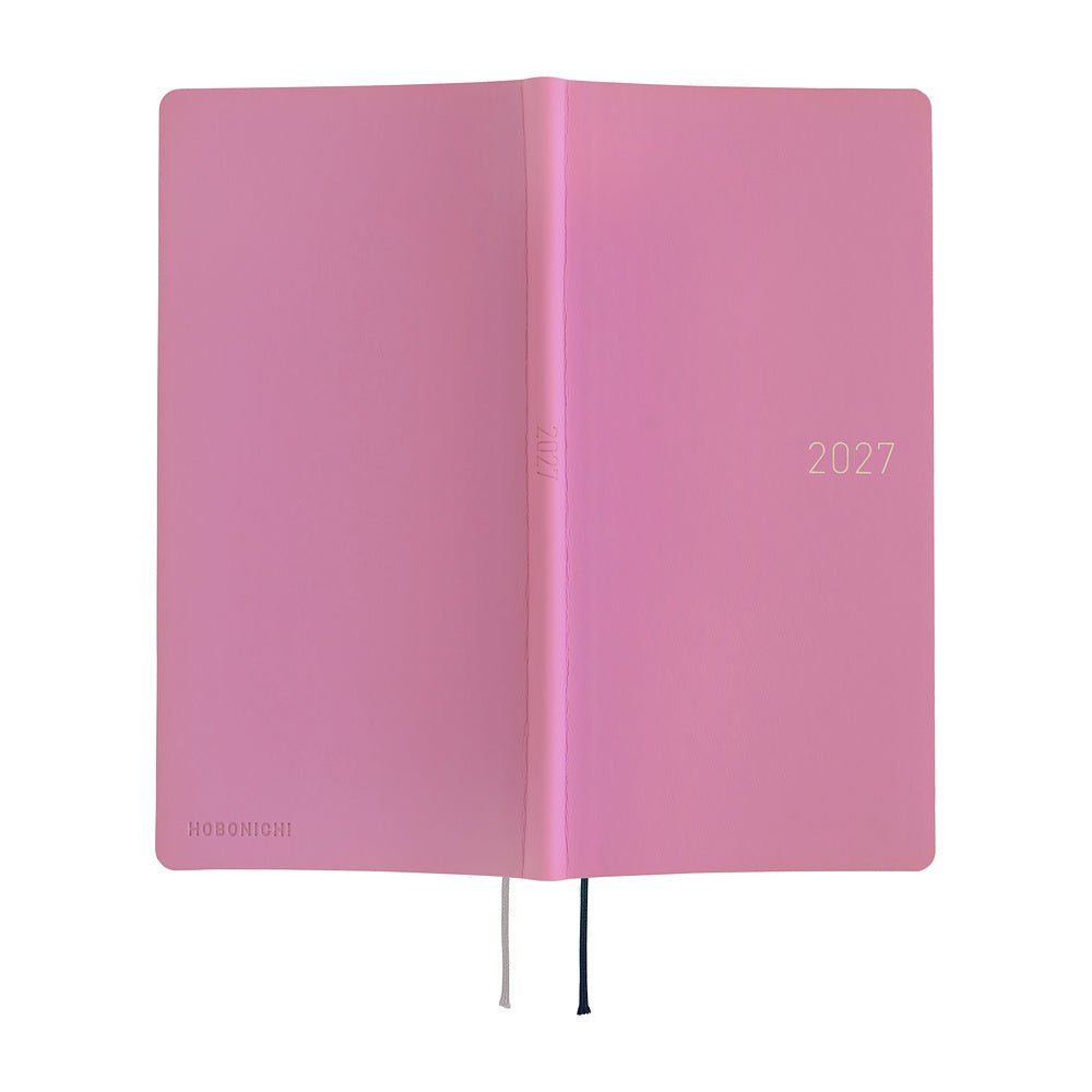 The exterior of a solid lavender colored planner. "2027" is embossed on the cover and spine.
