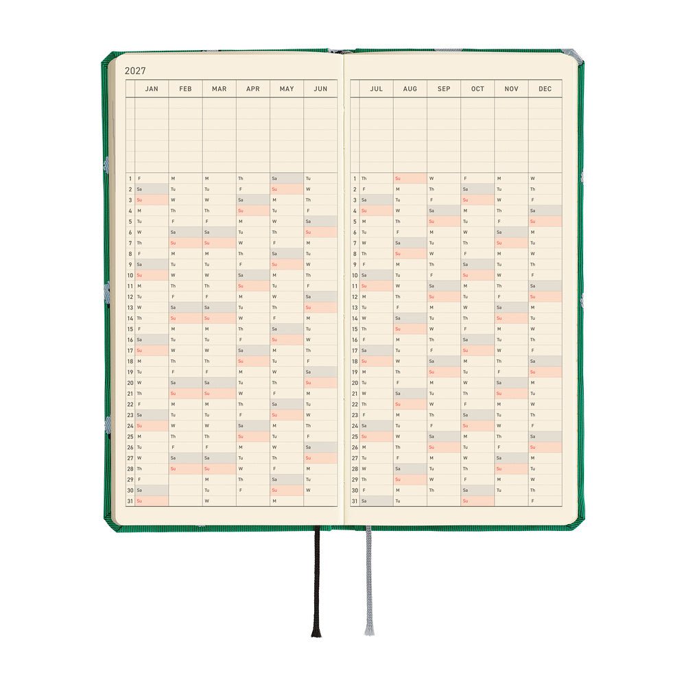 A 2027 Hobonichi Mega Weeks with a Bow & Tie cover featuring sheep.