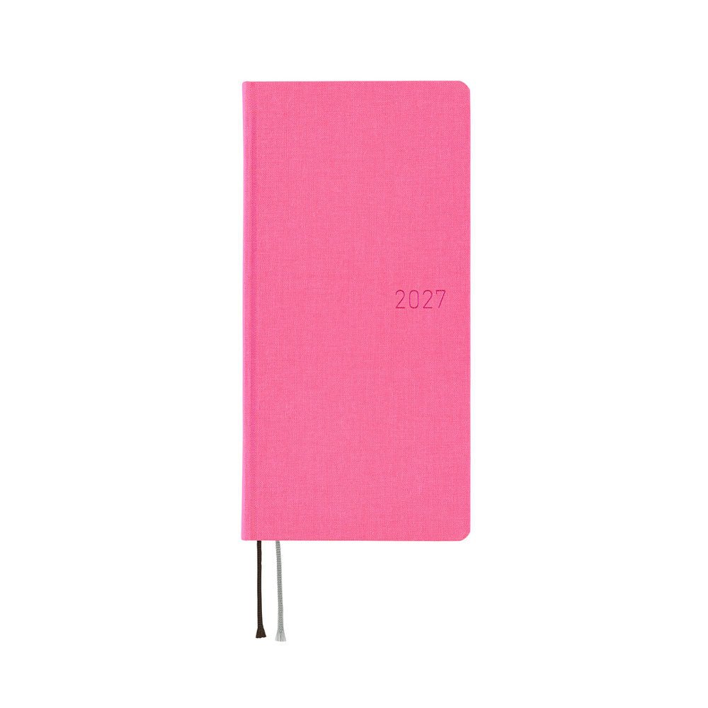 A 2027 Hobonichi Mega Weeks planner in the color Pink Sapphire.