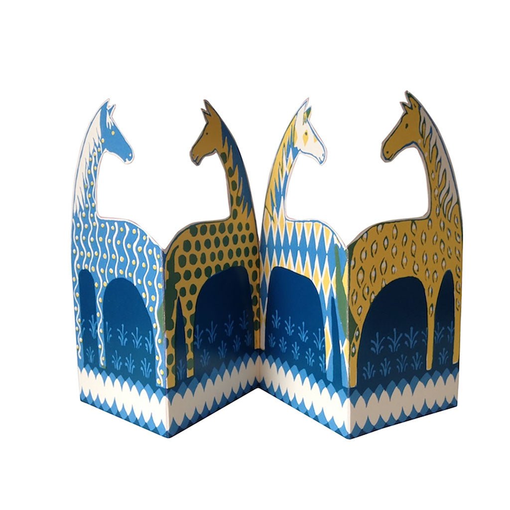 Horse card standing upright
